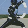 Mighty Morphin Black Ranger Diamond Painting