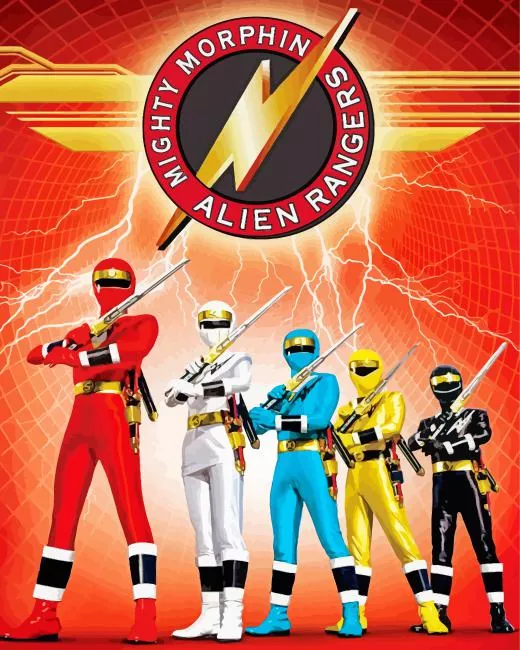 Mighty Morphin Power Rangers poster Diamond Dotz Mighty Morphin Power Rangers Poster Diamond Painting