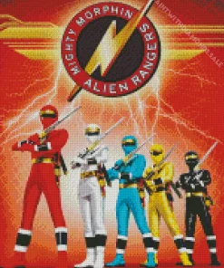 Mighty Morphin Power Rangers Poster Diamond Painting