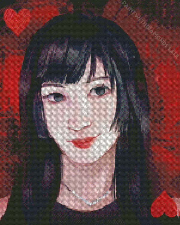 Mira Kano Alice in Borderland art Diamond With Numbers Mira Kano Alice In Borderland Art Diamond Painting