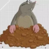 Mole Standing On Mud Diamond Painting