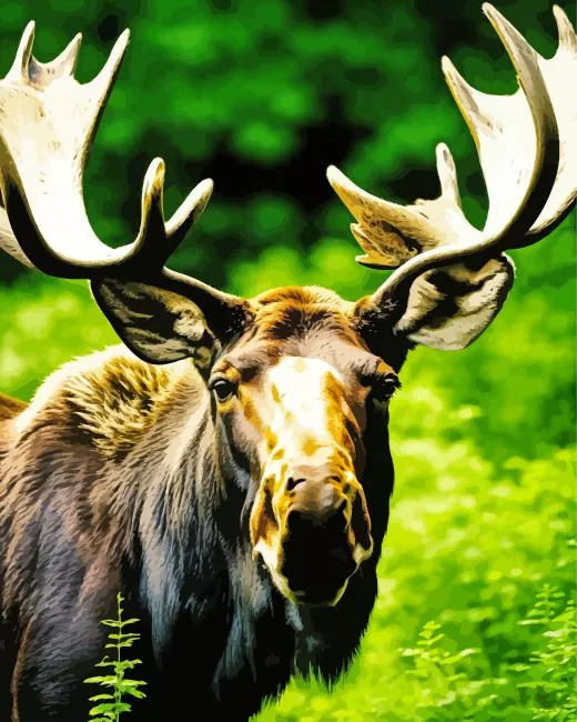 Moose and big antlers Diamond Paintings Moose And Big Antlers Diamond Painting