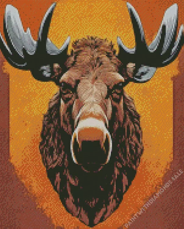 Moose head Diamond By Numbers Moose Head Diamond Painting