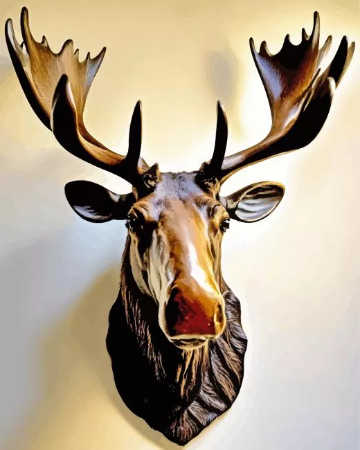 Moose head skull Diamond Paintings Moose Head Skull Diamond Painting