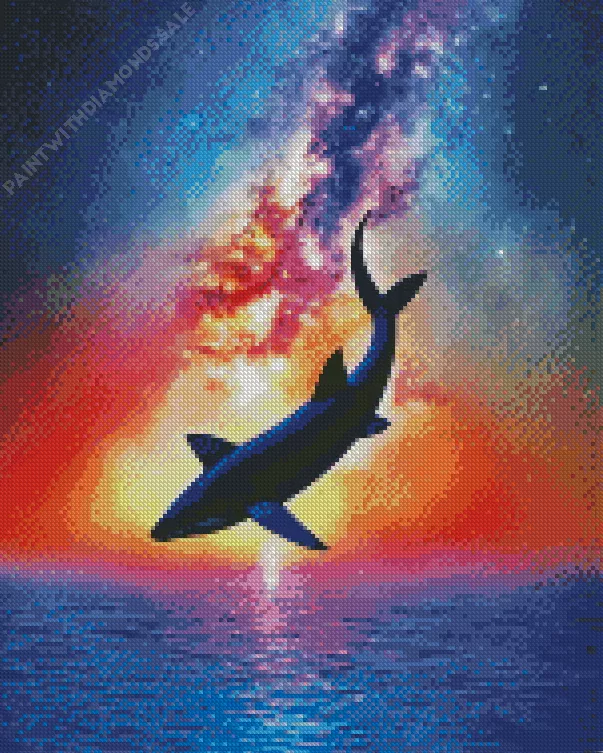 Orca silhouette Diamond Paintings Orca Silhouette Diamond Painting