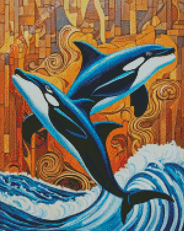 Orca whales Diamond Paintings Orca Whales Diamond Painting