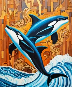 Orca Whales Diamond Painting