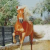 Palomino Horse Galloping Diamond Painting