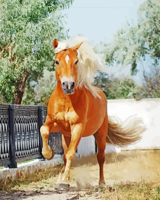 Palomino horse galloping Diamond Paintings Palomino Horse Galloping Diamond Painting