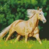Palomino Running In A Field Diamond Painting