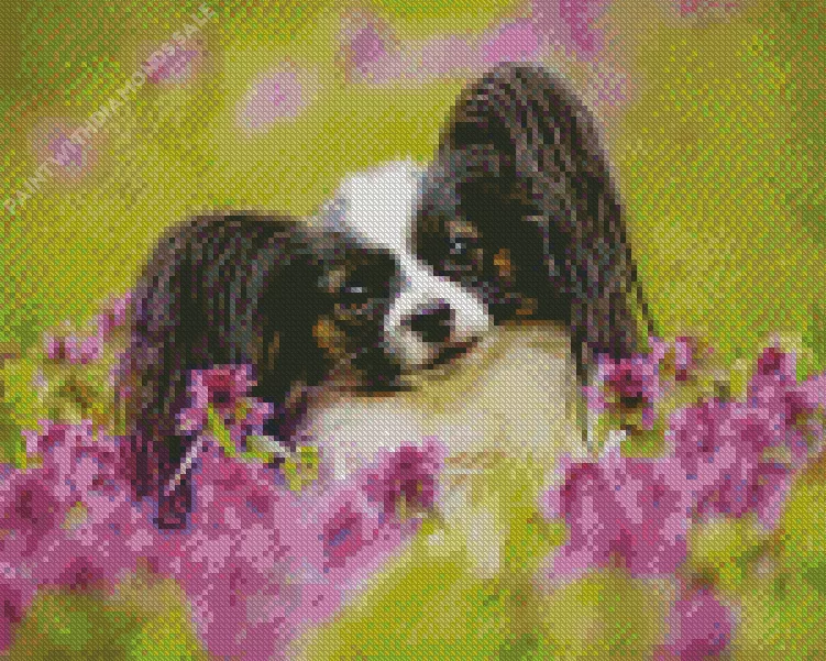 Papillon and purple flowers Diamond Paints Papillon And Purple Flowers Diamond Painting
