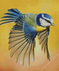Parus Bird Flying Diamond Painting