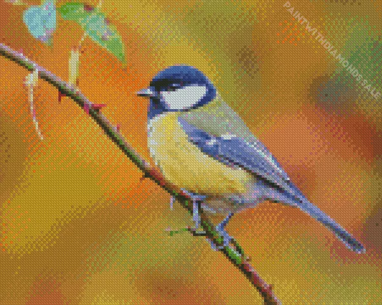 Parus Bird on a branch Diamond Dotz Parus Bird On A Branch Diamond Painting