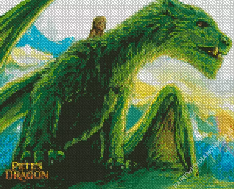 Petes dragon art Diamond With Numbers Petes Dragon Art Diamond Painting