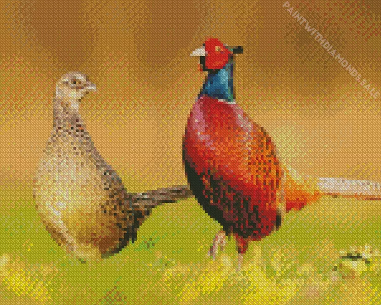 Pheasant birds couple Diamond Paints Pheasant Birds Couple Diamond Painting