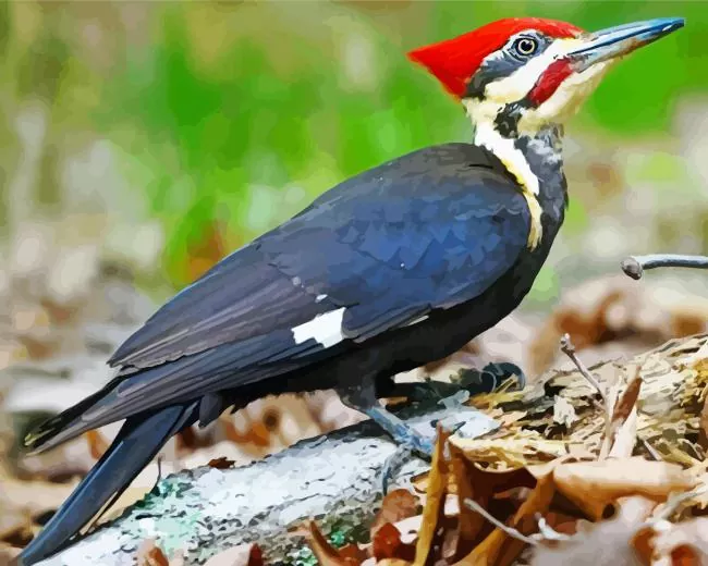 Pileated woodpecker Diamond Paints Pileated Woodpecker Diamond Painting