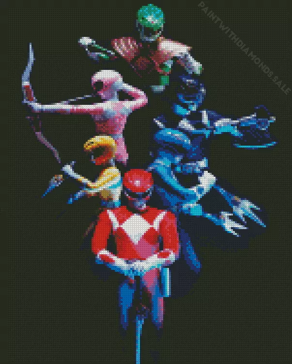 Power Rangers characters Diamond Paintings Power Rangers Characters Diamond Painting