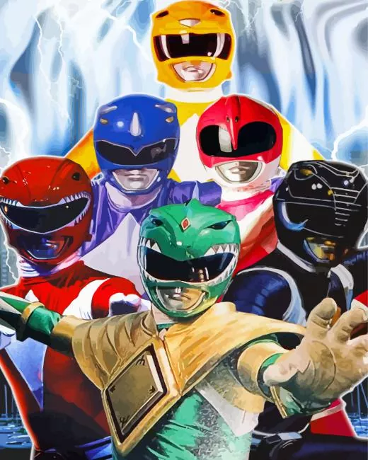 Power Rangers poster Diamond Dotz Power Rangers Poster Diamond Painting