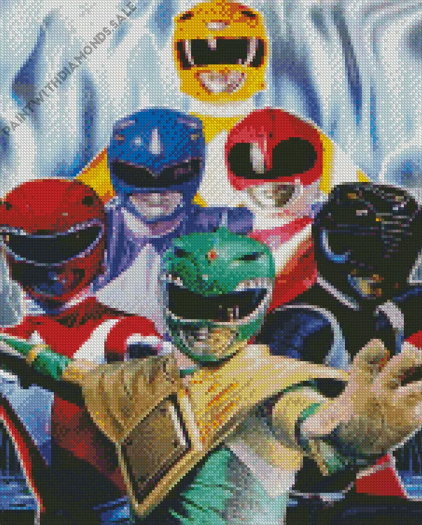 Power Rangers poster Diamond Paintings Power Rangers Poster Diamond Painting