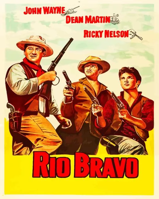 RIO BRAVO POSTER art Diamond By Numbers Rio Bravo Poster Art Diamond Painting
