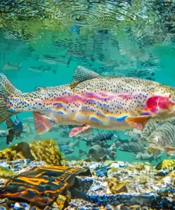 Rainbow Trout Fish Diamond Painting