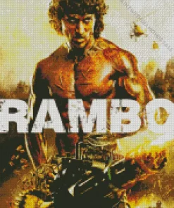 Rambo Film Poster Diamond Painting
