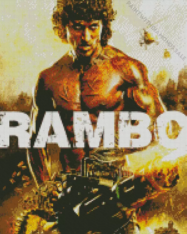 Rambo film poster Diamond Paints Rambo Film Poster Diamond Painting