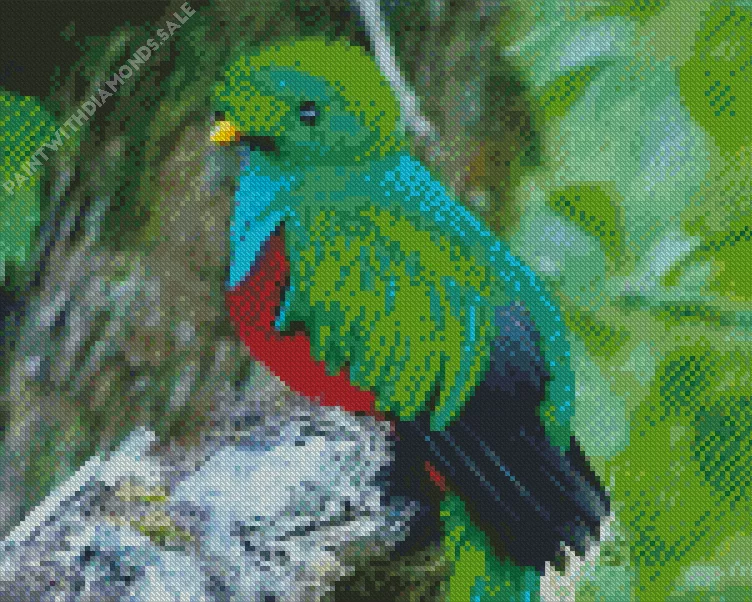 Resplendent Quetzal close up Diamond Dotz Resplendent Quetzal Close Up Diamond Painting