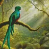 Resplendent Quetzal In A Forest Diamond Painting