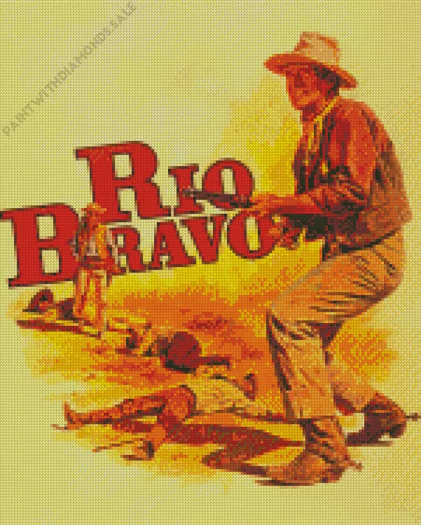 Rio Bravo movie Diamond With Numbers Rio Bravo Movie Diamond Painting
