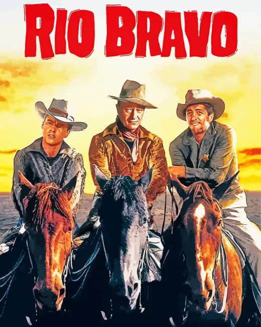 Rio Bravo poster Diamond By Numbers Rio Bravo Poster Diamond Painting