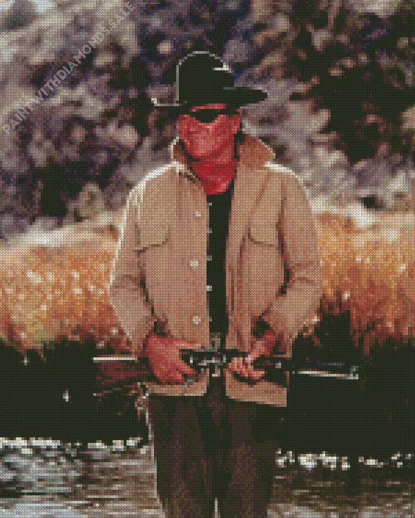 Rooster Cogburn Diamond With Numbers Rooster Cogburn Diamond Painting