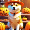Shiba Inu Halloween Diamond Painting