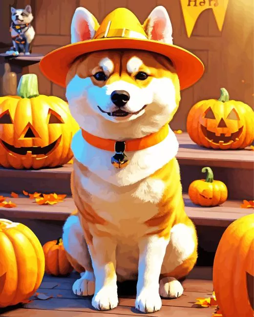 Shiba Inu halloween Diamond Paintings Shiba Inu Halloween Diamond Painting
