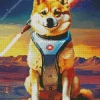 Shiba Inu In Space Diamond Painting