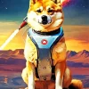 Shiba Inu In Space Diamond Painting