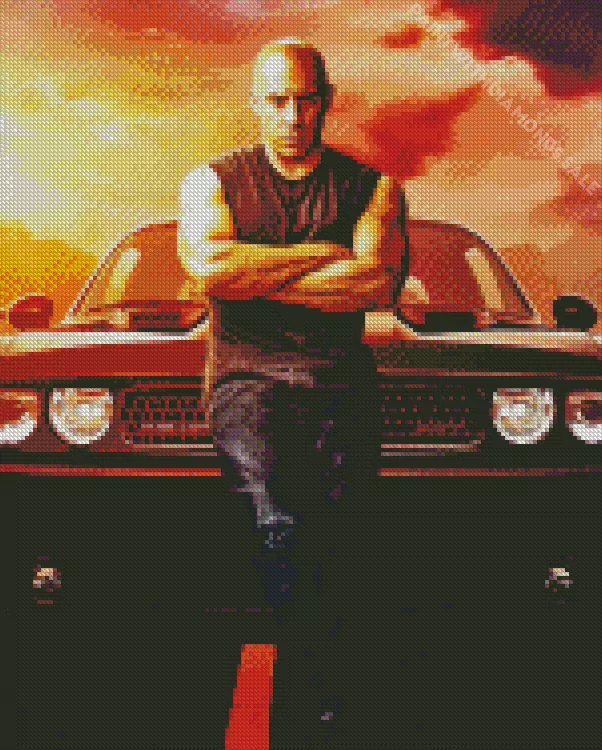 The fast and the furious character7 Diamond Paints The Fast And The Furious Character Diamond Painting