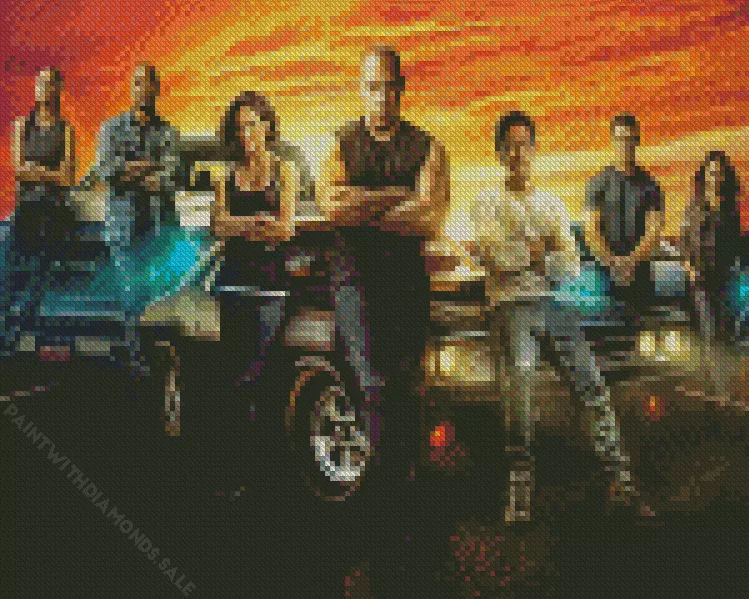 The fast and the furious characters Diamond Paints The Fast And The Furious Characters Diamond Painting