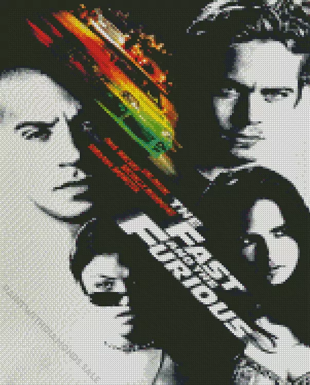The fast and the furious poster7 Diamond Paints The Fast And The Furious Poster Diamond Painting