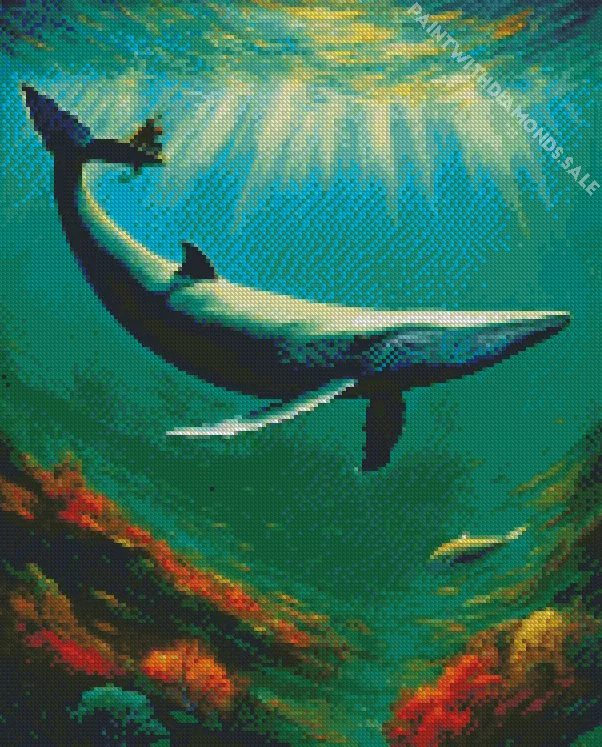 Whale with long tail Diamond Paintings Whale With Long Tail Diamond Painting
