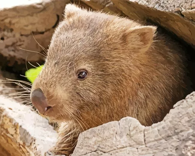 Wombat close up Diamond Paintings Wombat Close Up Diamond Painting