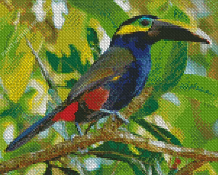 Yellow Eared Toucanet on a tree Diamond Dotz Yellow Eared Toucanet On A Tree Diamond Painting