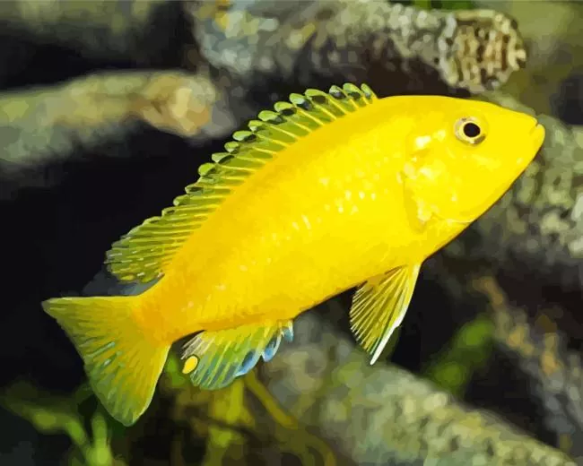 Yellow Lab Cichlid Diamond Paints Yellow Lab Cichlid Diamond Painting