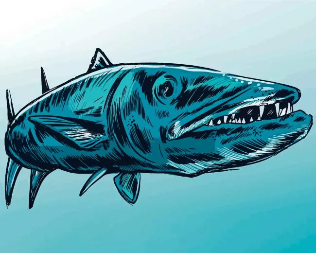 abstract Barracuda Fish Diamond Paints Abstract Barracuda Fish Diamond Painting