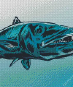 Abstract Barracuda Fish Diamond Painting