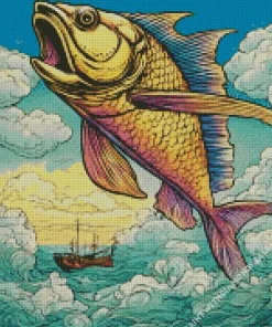 Abstract Bass Fish Diamond Painting