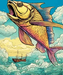 Abstract Bass Fish Diamond Painting
