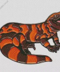Abstract Gila Monster Art Diamond Painting