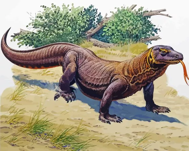 abstract Komodo dragon Diamond Paintings Abstract Komodo Dragon Diamond Painting