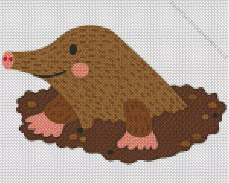 abstract Mole animal Diamond By Numbers Abstract Mole Animal Diamond Painting